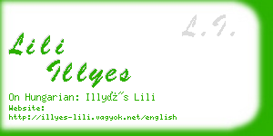 lili illyes business card